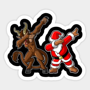 Dabbing Krampus santa claus Sticker